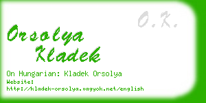 orsolya kladek business card